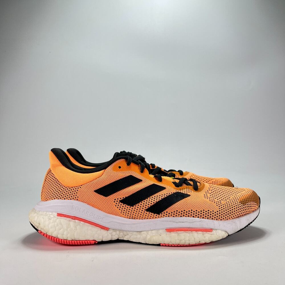adidas Solarglide 5 Flash Orange Black Running Shoes GX3470 Men’s Size 10.5